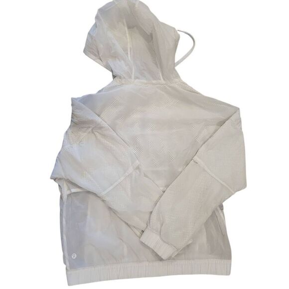 Lululemon Jacket Women's 6 Small White Refined Translucent Cropped Rain - Picture 3 of 8